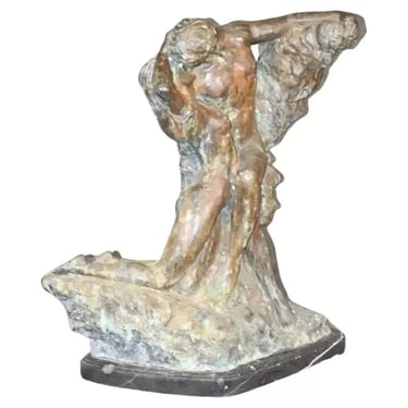 Large Auguste Rodin Bronze of &quot;The Kiss' Later Exact Duplicate of the Original