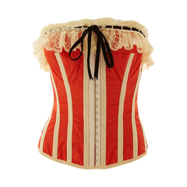 Jean Paul Gaultier Red Lace Corset Top