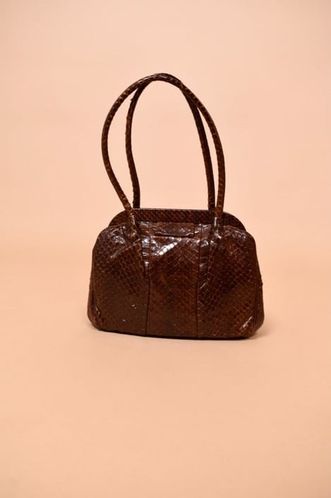 Brown 40s/50s Small Snakeskin Purse