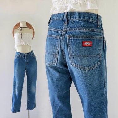 worrrn 90s y2k jeans - 28 - vintage womens blue jean distressed cotton pants fall clothing faded boyfriend 