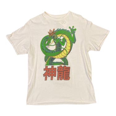(L) Vintage White Dragon Ball Z Shenron T-Shirt 022522 JF