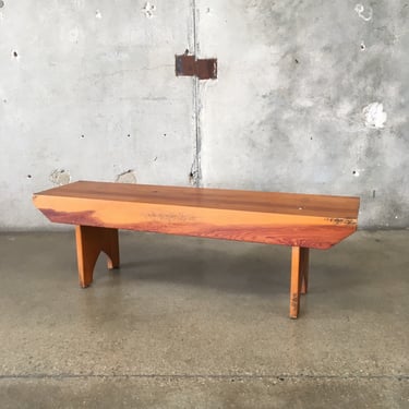 Vintage Solid Pine Farmhouse Style Bench