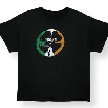 Vintage 90s/Y2K Flogging Molly Irish-American Celtic Punk Band Graphic T-Shirt Size Large 