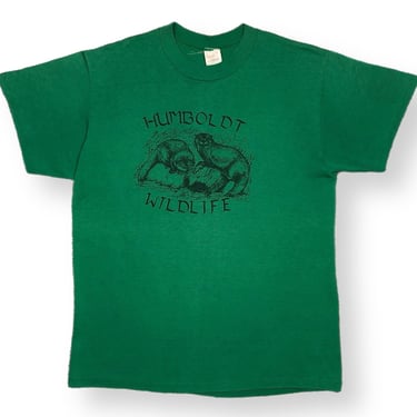 Vintage 70s/80s Humboldt Wildlife Beaver/Otter Animal & Nature Graphic T-Shirt Size Large 