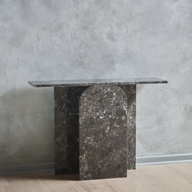 Arc Console in Rosso Levanto Marble by South Loop Loft