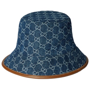 Gucci Men Gg Denim Bucket Hat