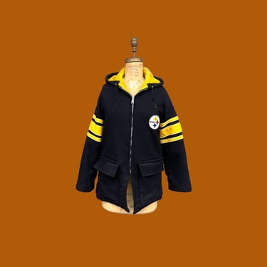 Vintage Steelers Coat Retro 1970s NFL Officially Licensed Product + Shahl-Urban + Youth Size 18 + Pittsburgh + Football + Sports + Unisex 