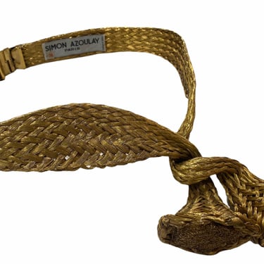 Simon Azoulay 90s Interesting Brass Woven Braided Belt