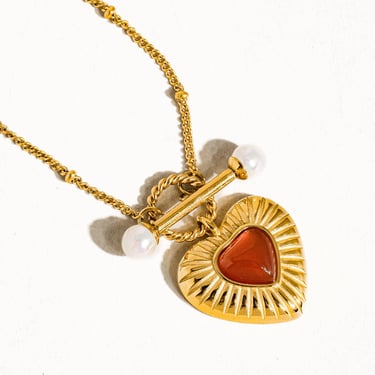 Havana 18K Non-Tarnish Vintage Heart Chain Necklace