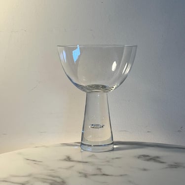 Bengt Orup art glass chalice for Johansfors, Sweden. Handblown and signed 