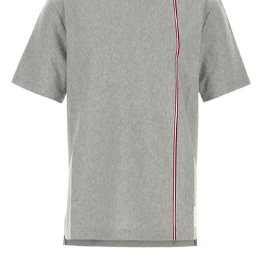 Thom Browne Men Grey Cotton T-Shirt