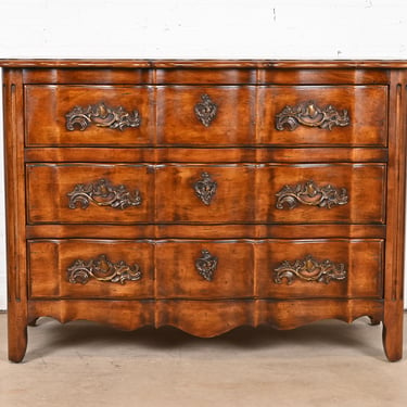 Century Furniture French Provincial Louis XV Carved Walnut Chest of Drawers