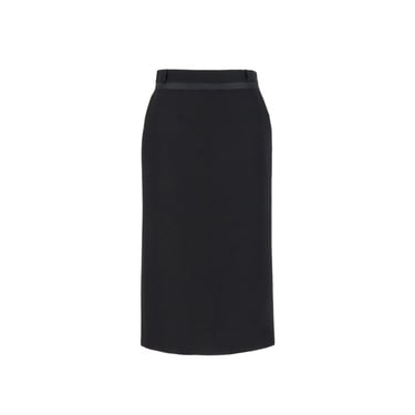 Fendi Virgin Wool Grain De Poud Skirt Women