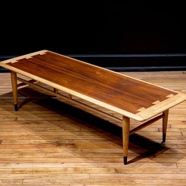 Restored Lane Acclaim Surfboard Coffee Table - Mid Century Modern Danish Furniture 