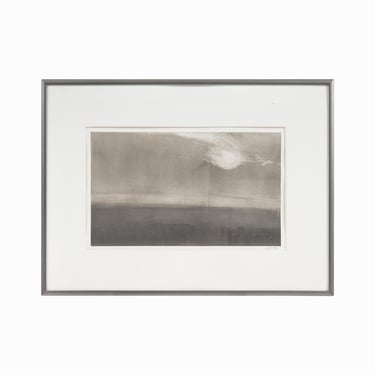 Alice R. Vrazo Monoprint on Paper Vintage Print Landscape 