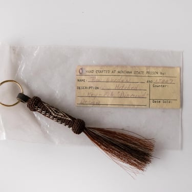 Vintage Keychain Horsehair Handmade Montand State Prison 