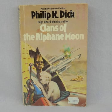 Clans of the Alphane Moon (1964) by Philip K Dick - UK printing, poor condition - Vintage Science Fiction Novel Book 