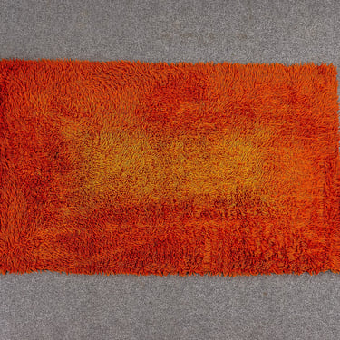Scandinavian Orange Ombre Wool Rug - (322-018.4) 