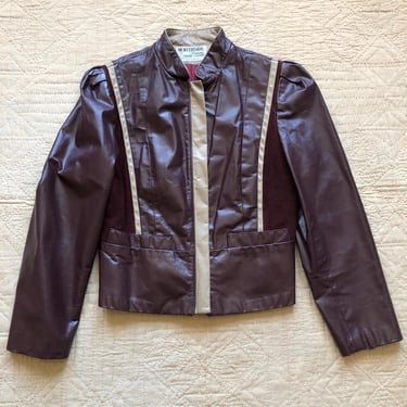 70s Leather Zip Jacket Small 