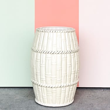 Ceramic Faux Bamboo Umbrella Stand