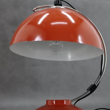 1970s Red Table Lamp ,Czechoslovakiaa / Vintage Table Lamp / Czech Design / Mid-century / 