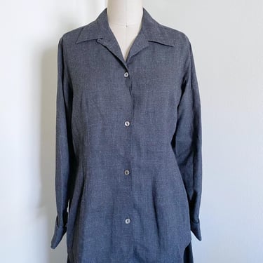 Vintage 90's Dark Gray Minimal Shirt by Armani Exchange 