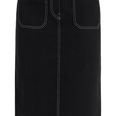 Courreges Denim Midi Skirt In Seven Women