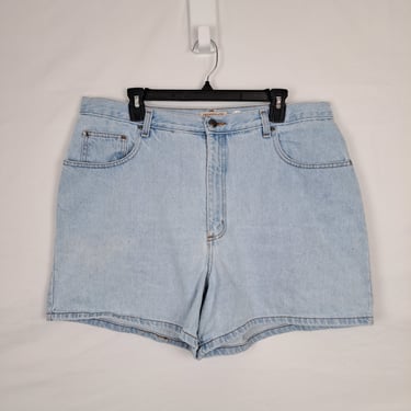 Vintage 90s High Rise Denim Shorts, Size 38 Waist 