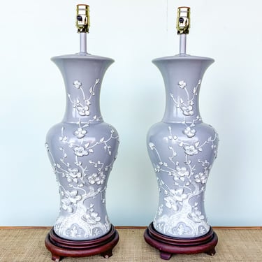Pair of Chic Gray Icing Lamps