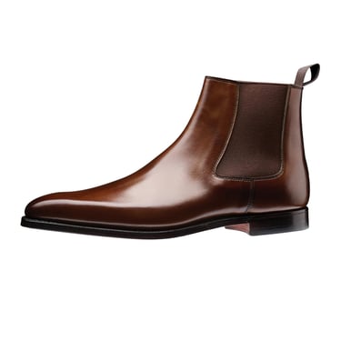 CROCKETT AND JONES LINGFIELD DARK BROWN BURNISHED CALF SINGLE LEATHER SOLE