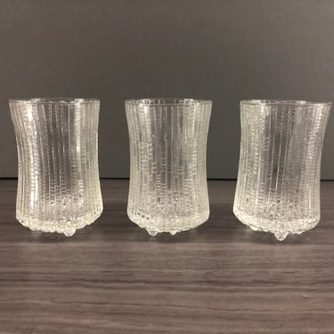 Iittala Ultima Thule Set of 3 Glasses Designed by Tapio Wirkkala, Finnish, Made in Finland 