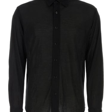 Tom Ford Man Black Silk See-Through Shirt