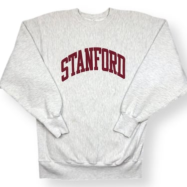 Vintage 90s Champion Reverse Weave Stanford University Cardinal Collegiate Crewneck Sweatshirt Pullover Size XL/XXL 