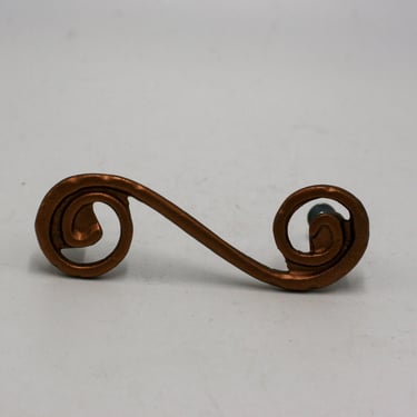 vintage drawer handle/swirled copper colored drawer handle 