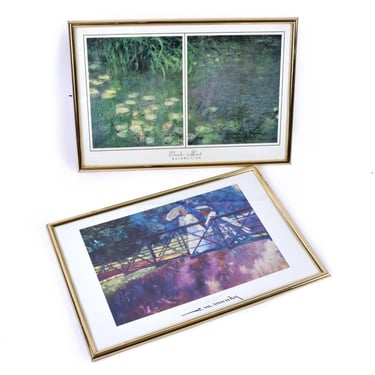 Claude Monet Water Lilies and Charles Mundy Framed Impressionist Prints 