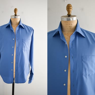 1970s Bright Blue Towncraft Shirt 
