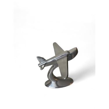 Vintage Aluminum Plane Sculpture 