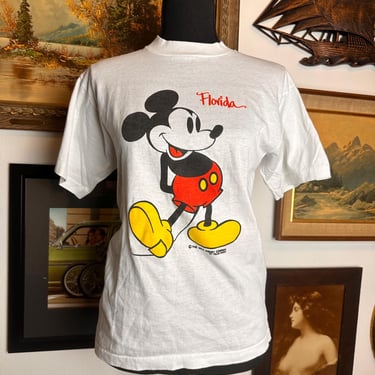 Vintage 1980s Screen Stars Mickey Mouse by Velva Sheen T-shirt Size S-M 