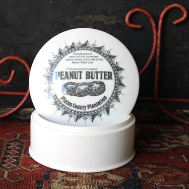 Vintage Ceramic Plains County Plantation Peanut Butter Advertising Box 