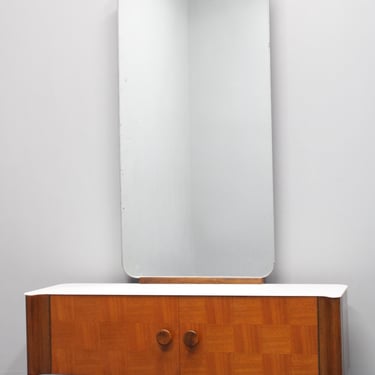 Teak Shelf With Painted Finish - Ca 1930