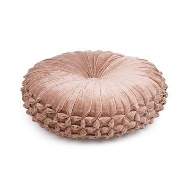 Dusty Pink Round Velvet Pillow