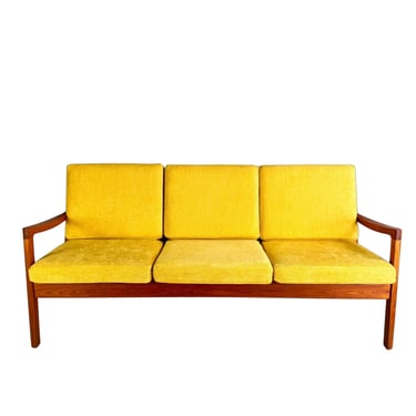 Midcentury sofa France & Søn Couch Ole Wanscher three-seater teak 