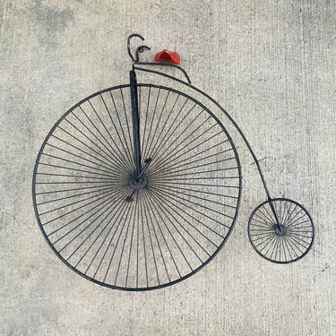 Vintage Mid-Century Modern Bicycle Wall Art Sculpture by Curtis Jere, c.1982 