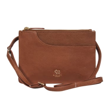 Radley - Brown Leather Triple Compartment Crossbody