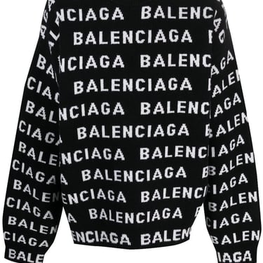 Balenciaga Men Allover Logo Sweater