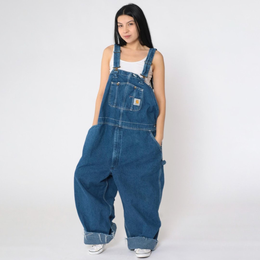 パンツ Carhartt BIB OVERALL BLUE 30 X 32 Carhartt Loose Fit Denim Bib Overall | Gemplers