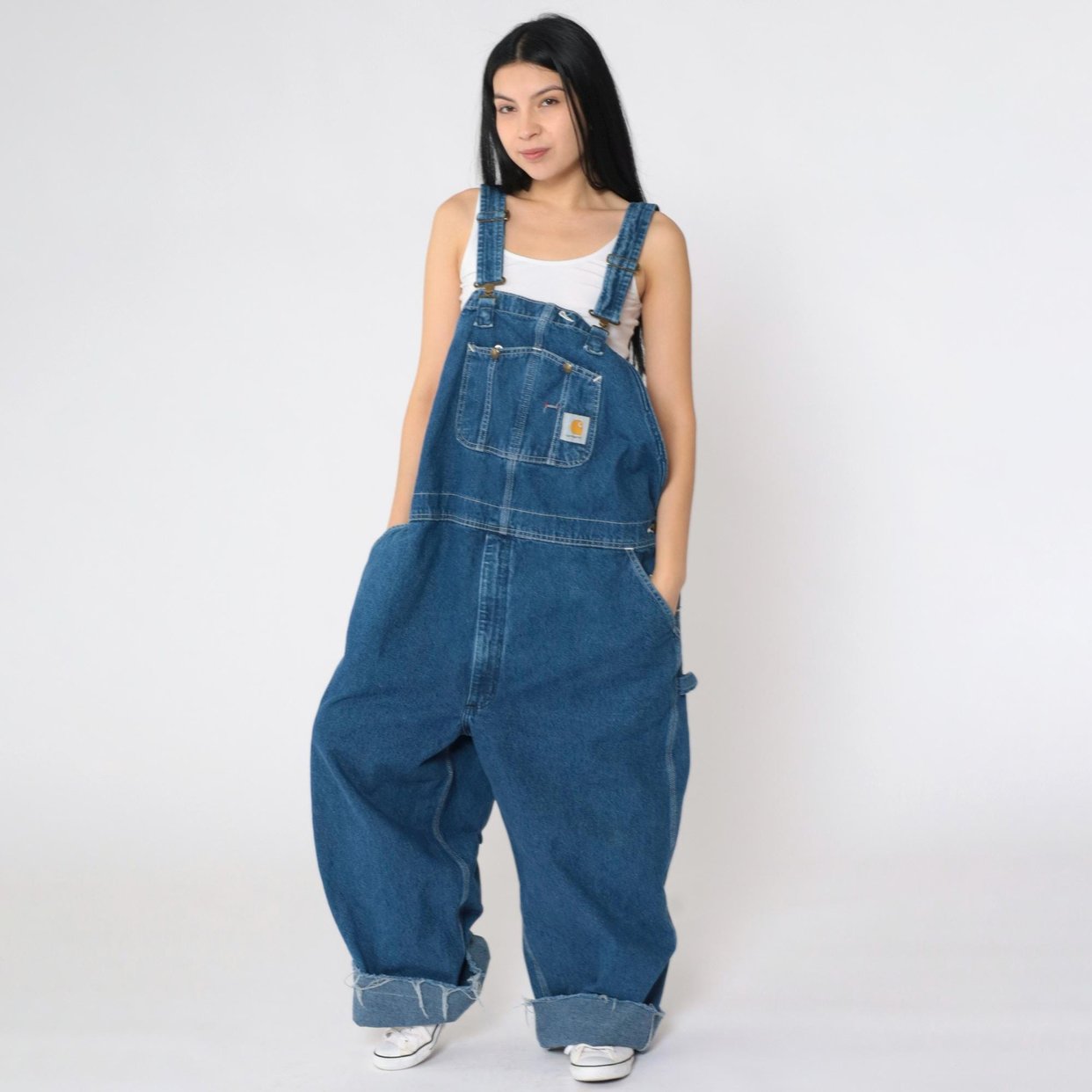 パンツ Carhartt BIB OVERALL BLUE 30 X 32 xs3x