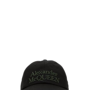 Alexander Mcqueen Man Black Cotton Baseball Cap