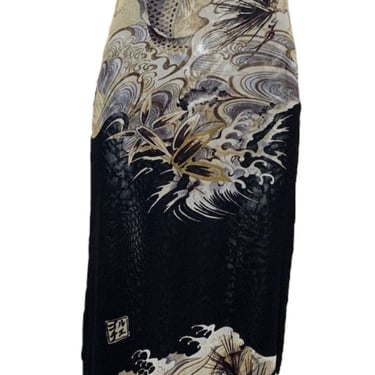 Jean Paul Gaultier 90s Mesh Koi Fish Print Maxi Dress