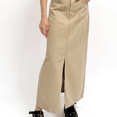 Sand Denim Maxi Skirt (M)